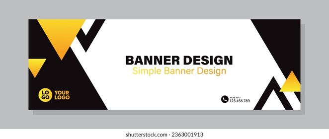 Modern abstract banner design template with geometric shapes. Applicable for Banners, Placards, Posters, Flyers