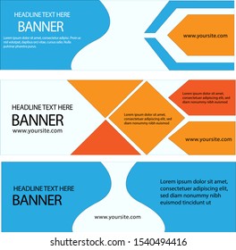 Modern Abstract Banner Design Vector, Abstract Template Banner Stock Vector, Simple Template Banner Stock Vector