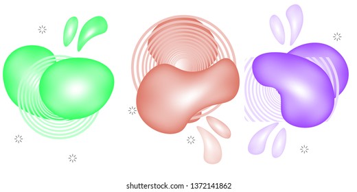 Modern abstract banner with Flat geometric liquid form with various colors.Template for the design of a logo, flyer of presentation.