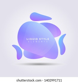 Modern abstract banner. Flat geometric liquid shapes with various colors. Modern banner template. Template for logo design, presentation leaflets.