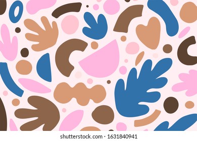 Modern abstract banner with hand drawn geometric shapes. Vector illustration