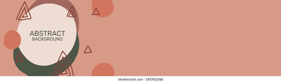 Modern abstract banner in pastel colors with organic shapes, lines and textures. Place for your text. Design for social networks, advertising, web pages, landing pages. Vector illustration