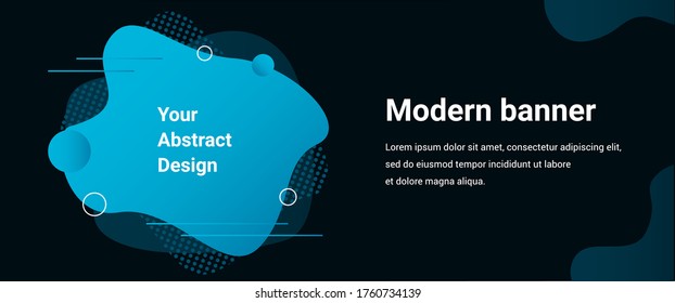 A modern abstract banner, poster vector template e-mail, party, workshop, event, webinar, conference