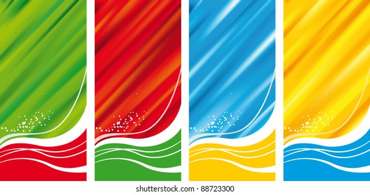 Conjunto de banners abstractos modernos