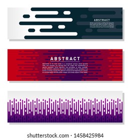 Modern abstract Banner set. Cool gradient shapes composition. Eps10 vector. Abstract Background Template Vector