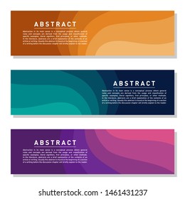 Modern abstract Banner set. Cool gradient shapes composition. Eps10 vector. Abstract Background Template Vector