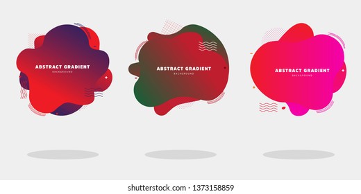 Modern abstract banner set. Flat geometric liquid form with various colors. Modern banner template. Template for the design of a logo, flayer of presentation. Poster template 3