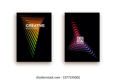 Modern abstract banner set. Flat geometric liquid form with various colors. Modern template, Template for the design of a logo, flyer or presentation