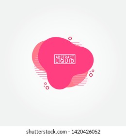 Modern abstract banner set. Flat geometric liquid form with various colors. Modern banner template. Template for the design of a logo, flyer of presentation.