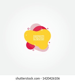 Modern abstract banner set. Flat geometric liquid form with various colors. Modern banner template. Template for the design of a logo, flyer of presentation.