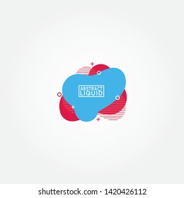 Modern abstract banner set. Flat geometric liquid form with various colors. Modern banner template. Template for the design of a logo, flyer of presentation.
