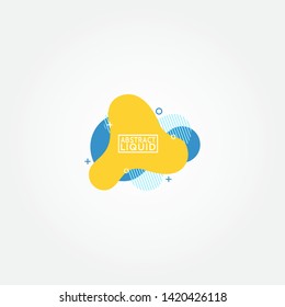 Modern abstract banner set. Flat geometric liquid form with various colors. Modern banner template. Template for the design of a logo, flyer of presentation.