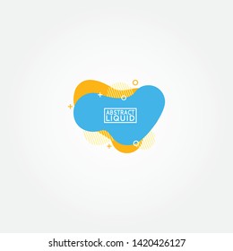 Modern abstract banner set. Flat geometric liquid form with various colors. Modern banner template. Template for the design of a logo, flyer of presentation.