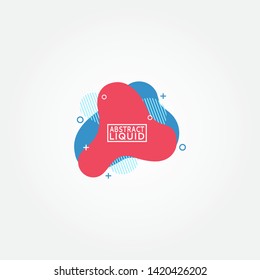 Modern abstract banner set. Flat geometric liquid form with various colors. Modern banner template. Template for the design of a logo, flyer of presentation.