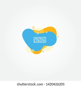 Modern abstract banner set. Flat geometric liquid form with various colors. Modern banner template. Template for the design of a logo, flyer of presentation.
