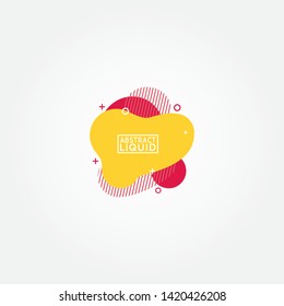 Modern abstract banner set. Flat geometric liquid form with various colors. Modern banner template. Template for the design of a logo, flyer of presentation.