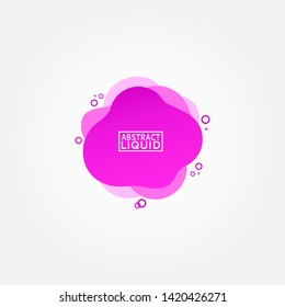 Modern abstract banner set. Flat geometric liquid form with various colors. Modern banner template. Template for the design of a logo, flyer of presentation.