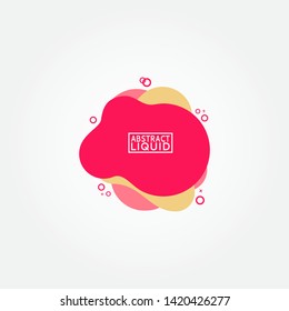Modern abstract banner set. Flat geometric liquid form with various colors. Modern banner template. Template for the design of a logo, flyer of presentation.