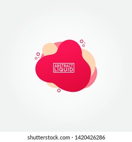 Modern abstract banner set. Flat geometric liquid form with various colors. Modern banner template. Template for the design of a logo, flyer of presentation.