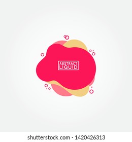 Modern abstract banner set. Flat geometric liquid form with various colors. Modern banner template. Template for the design of a logo, flyer of presentation.