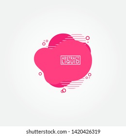 Modern abstract banner set. Flat geometric liquid form with various colors. Modern banner template. Template for the design of a logo, flyer of presentation.