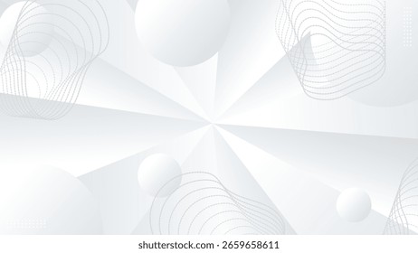 Modern abstract banner shapes starburst gray gradient background. Vector illustration.