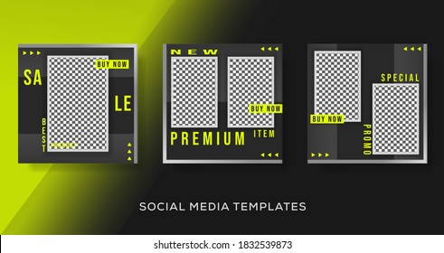 Modern abstract banner template post for fashion sale. premium vector
