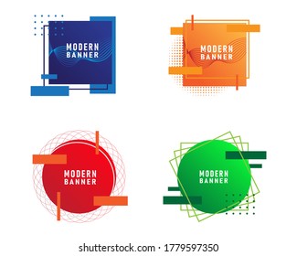 Diseño vectorial de banner abstracto moderno. listo para usar en web o imprimir