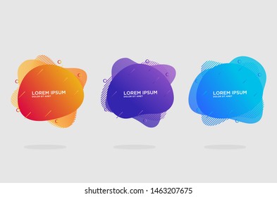 Modern abstract banner with we are hiring word vector illustration . Fluid gradient geometric for minimal banners, logo, flyer, poster, presentation and advertising. Abstract trendy liquid background.