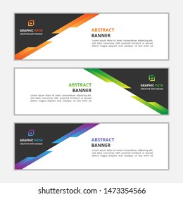 Modern abstract banners, abstract banner with colorful gradient, design for ad