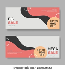 Modern Abstract Banners With Flat Design
