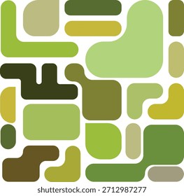 Diseño de diseño Abstractas moderno de Bento en Earthy Greens