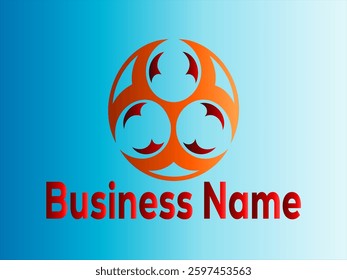Modern, abstract biohazard logo design.  Perfect for corporate branding or medical businesses.