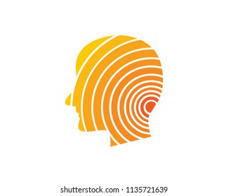 Modern Abstract Biometric Verification Technology Logo Illustration In Isolated White Background