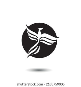 Modernes abstraktes Vogel-Logo, Vektorgrafik