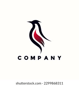 Modern abstract bird logo illustration design