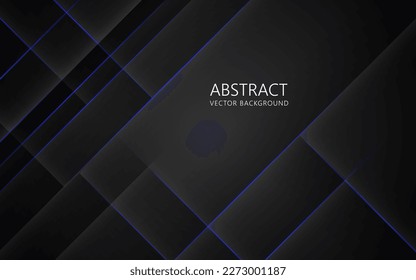 Fondo negro abstracto moderno con composición de luz azul. vector eps10
