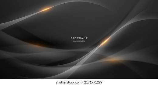 Modern Abstract Black Background With Elegant Elements Vector Illustration