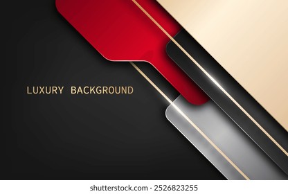 Fundo preto abstrato moderno com formas geométricas em um estilo luxuoso