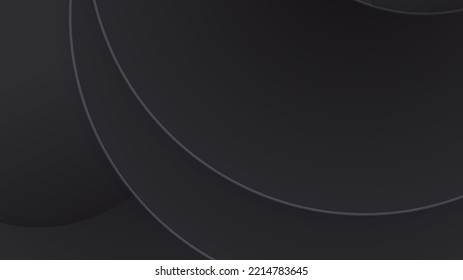 Modern abstract black background with gold grey line composition