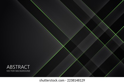 Modern abstract black background with green light composition. eps10 vector