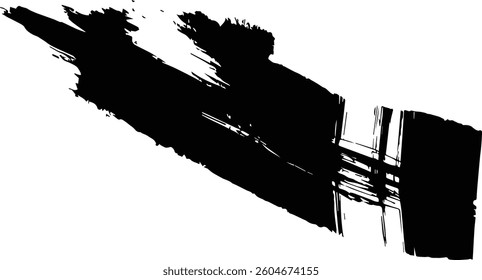 Modern Abstract Black Brushstroke Vector - High-Quality Digital Design