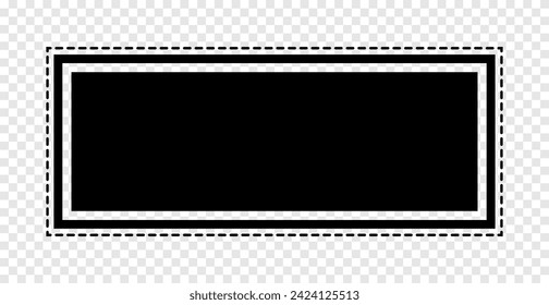 Modern Abstract Black Frame Isolated On Transparent Background. Vector Illustration. Banner. Wallpaper