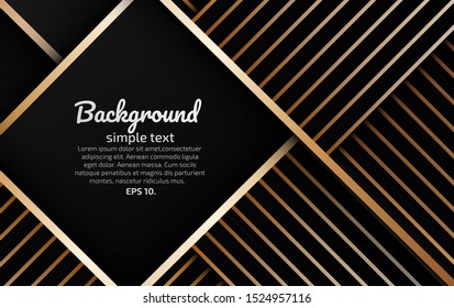 Modern abstract black and gold vector background Creative geometry