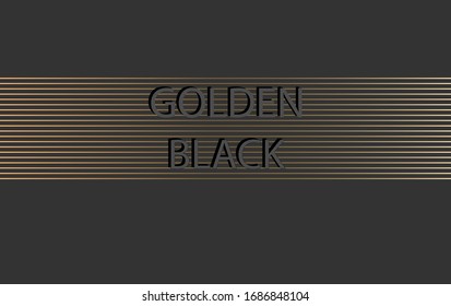 Modern abstract black and gold vector background Creative geometry. vector illustration
