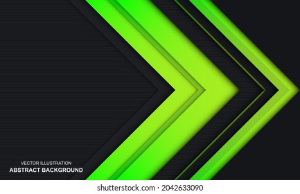 Modern Abstract Black Green and Yellow Color Background