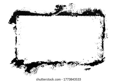 Marco de grunge negro abstracto moderno, hecho de círculo de media tonalidad sobre fondo blanco.