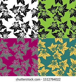 Modern abstract black seamless pattern on white backdrop. Abstract repeat background. Textile design. Modern floral background. Beautiful illustration for decoration design. Seamless floral pattern