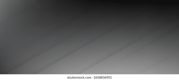 Fondo abstracto moderno en blanco y negro con línea diagonal. Elemento de Diseño gráfico simple. Concepto futurista. Plantilla de Anuncio Horizontal con espacio para su texto. Vector