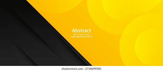 Fondo negro y amarillo Abstractas moderno con patrón de punto de semitono. Concepto moderno para el Diseño gráfico, fondo, Diseño web, cartel, Anuncio, libro, presentación de diapositivas.